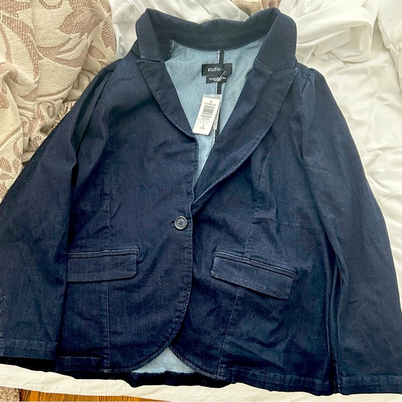 NWT denim blazer Torrid brand size 3X - Picture 2 of 3